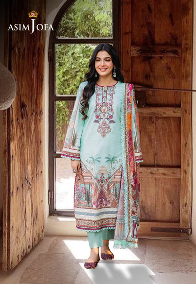 Asim Jofa prints Unstitched 3 Piece Digital Lawn