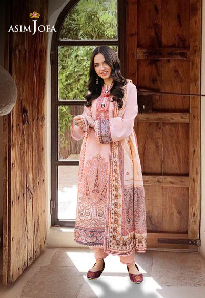 Asim Jofa prints Unstitched 3 Piece Digital Lawn