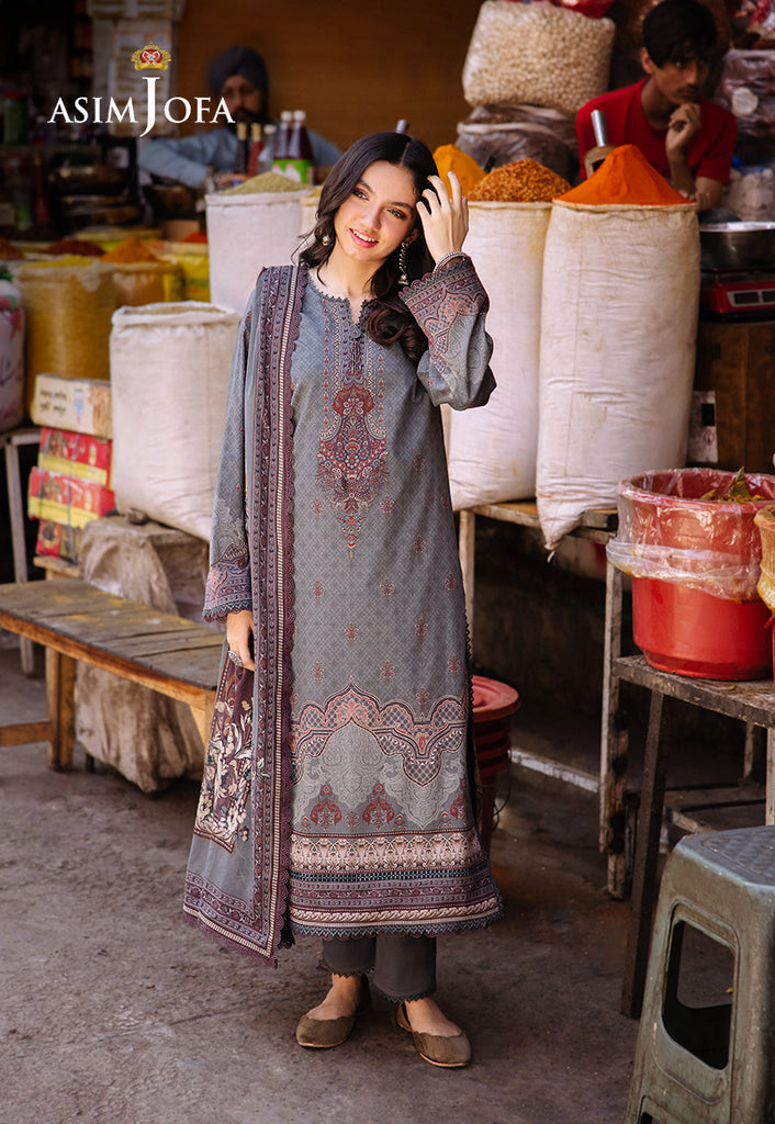 Asim Jofa Prints Unstitched 3 Piece Digital Lawn