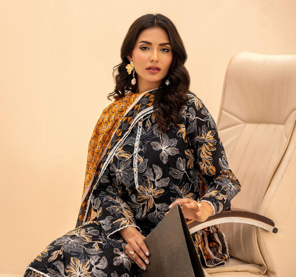 Zesh unstitched 3 piece Lawn
