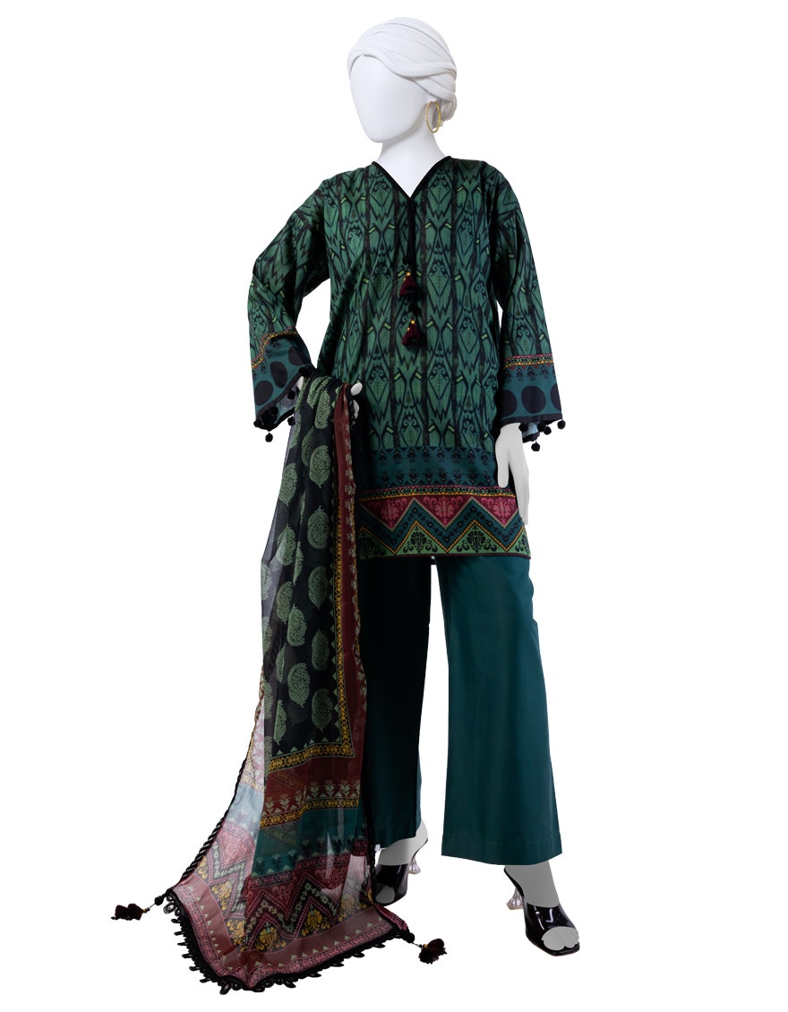 j. Unstitched 3-Piece Lawn