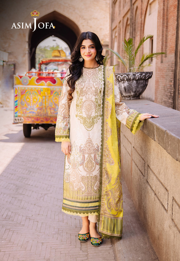 Asim Jofa Prints Unstitched 3 Piece Digital Lawn