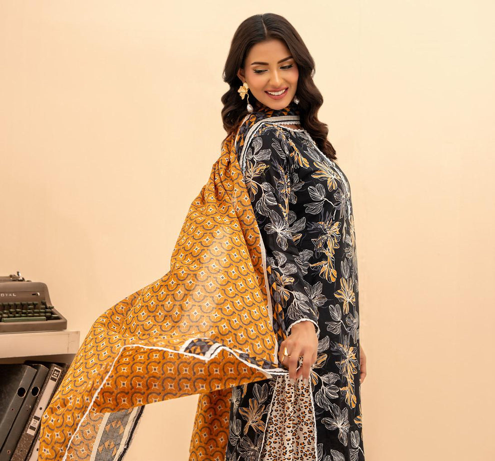 Zesh unstitched 3 piece Lawn