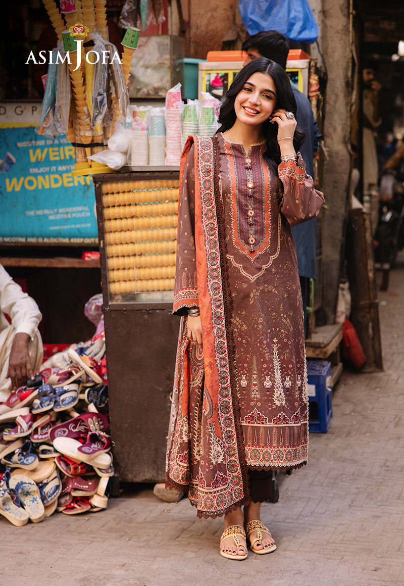 Asim Jofa Prints unstitched 3 Piece Digital Lawn
