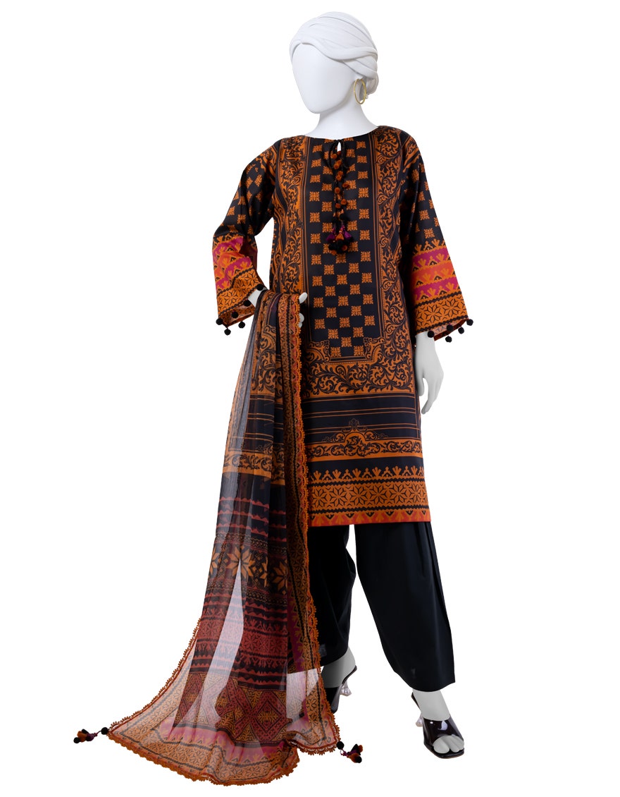 j. Unstitched 3-Piece Lawn