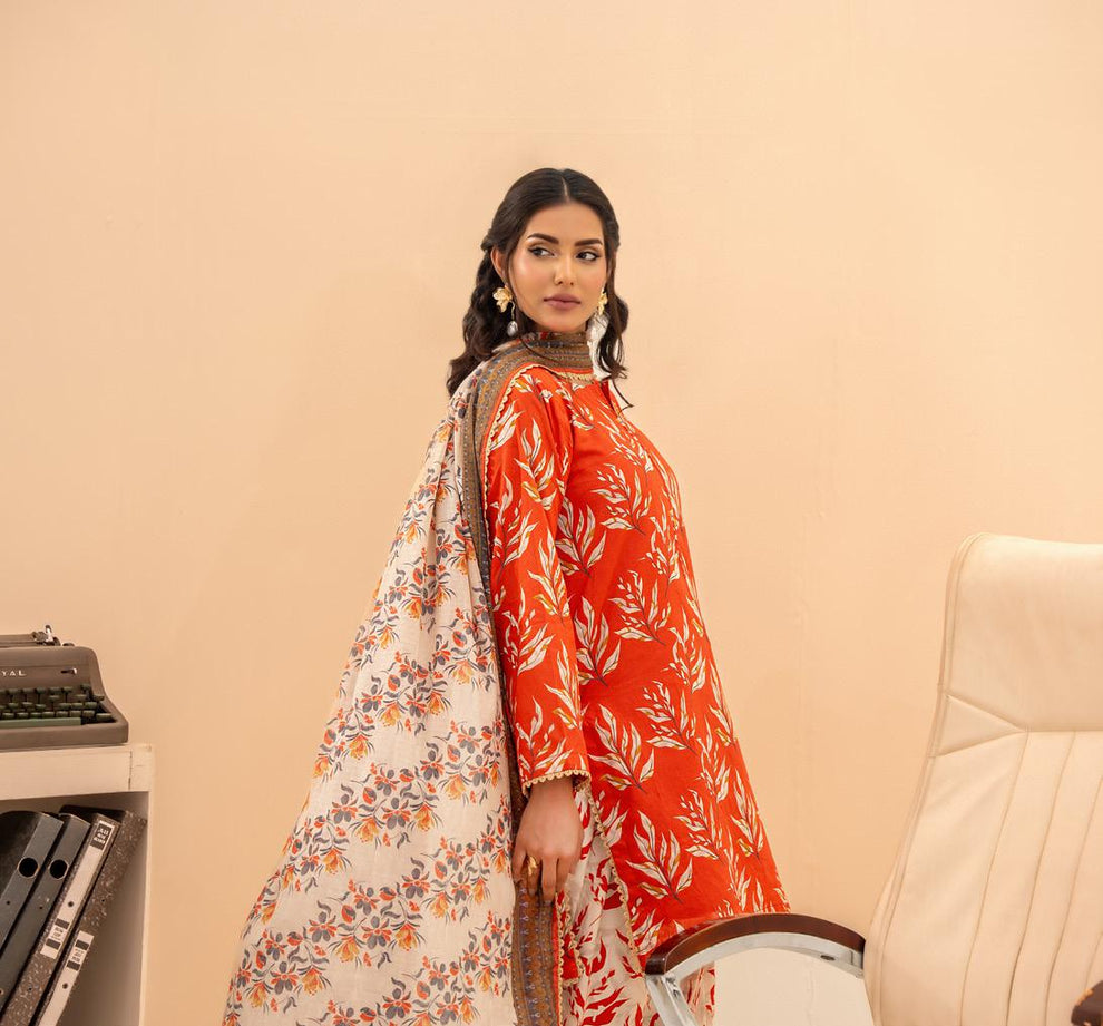 Zesh unstitched 3 piece Lawn
