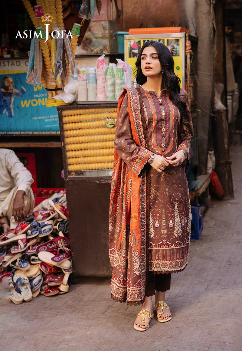 Asim Jofa Prints unstitched 3 Piece Digital Lawn