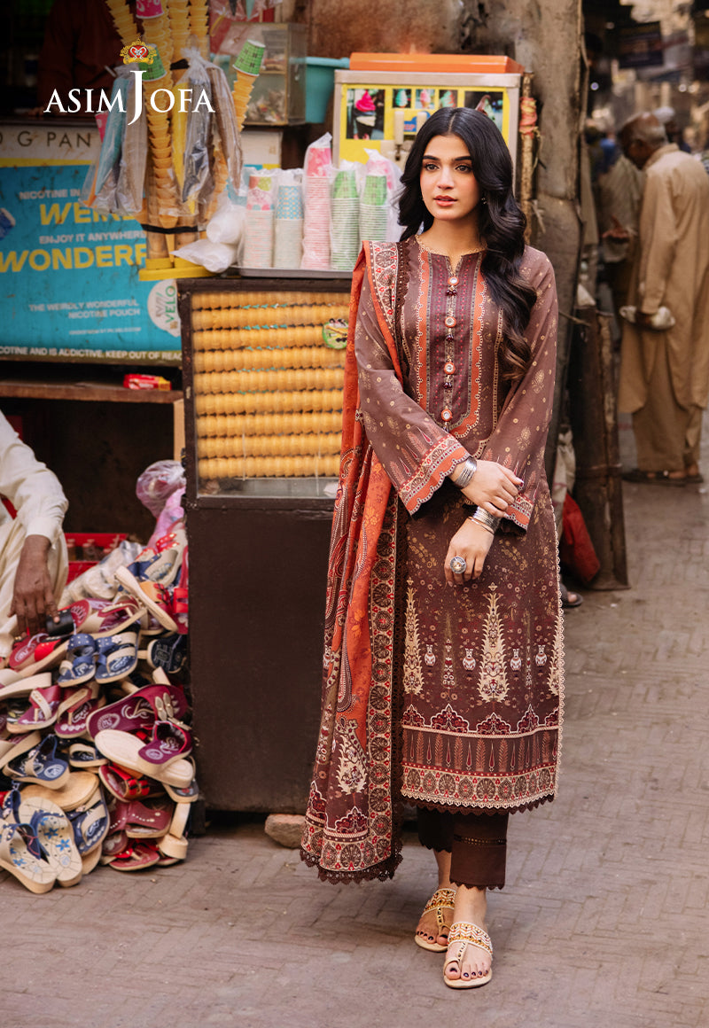 Asim Jofa Prints unstitched 3 Piece Digital Lawn