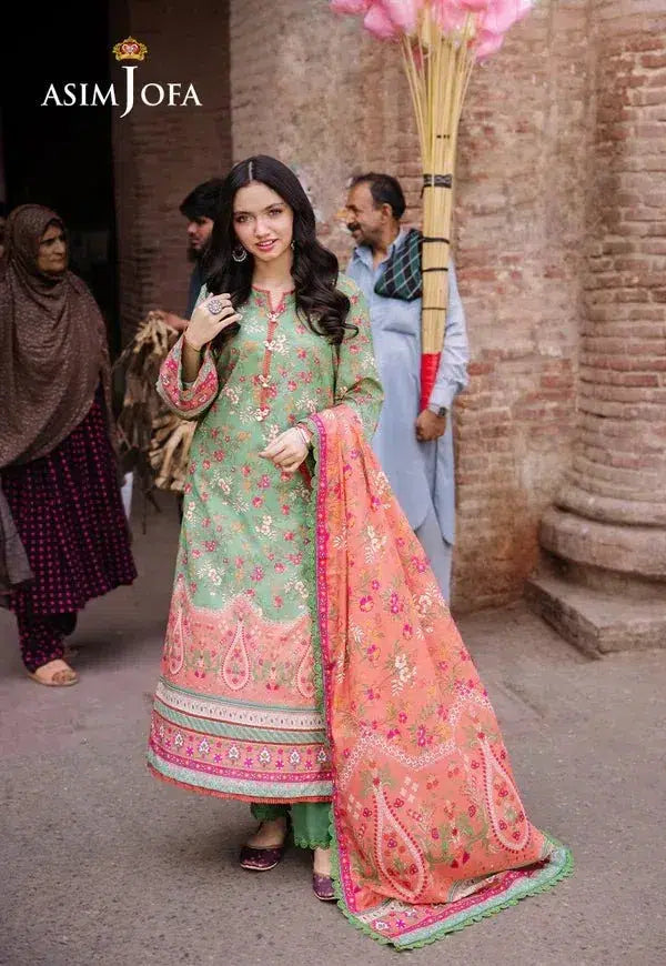 Asim Jofa Prints Unstitched 3 Piece Digital Lawn