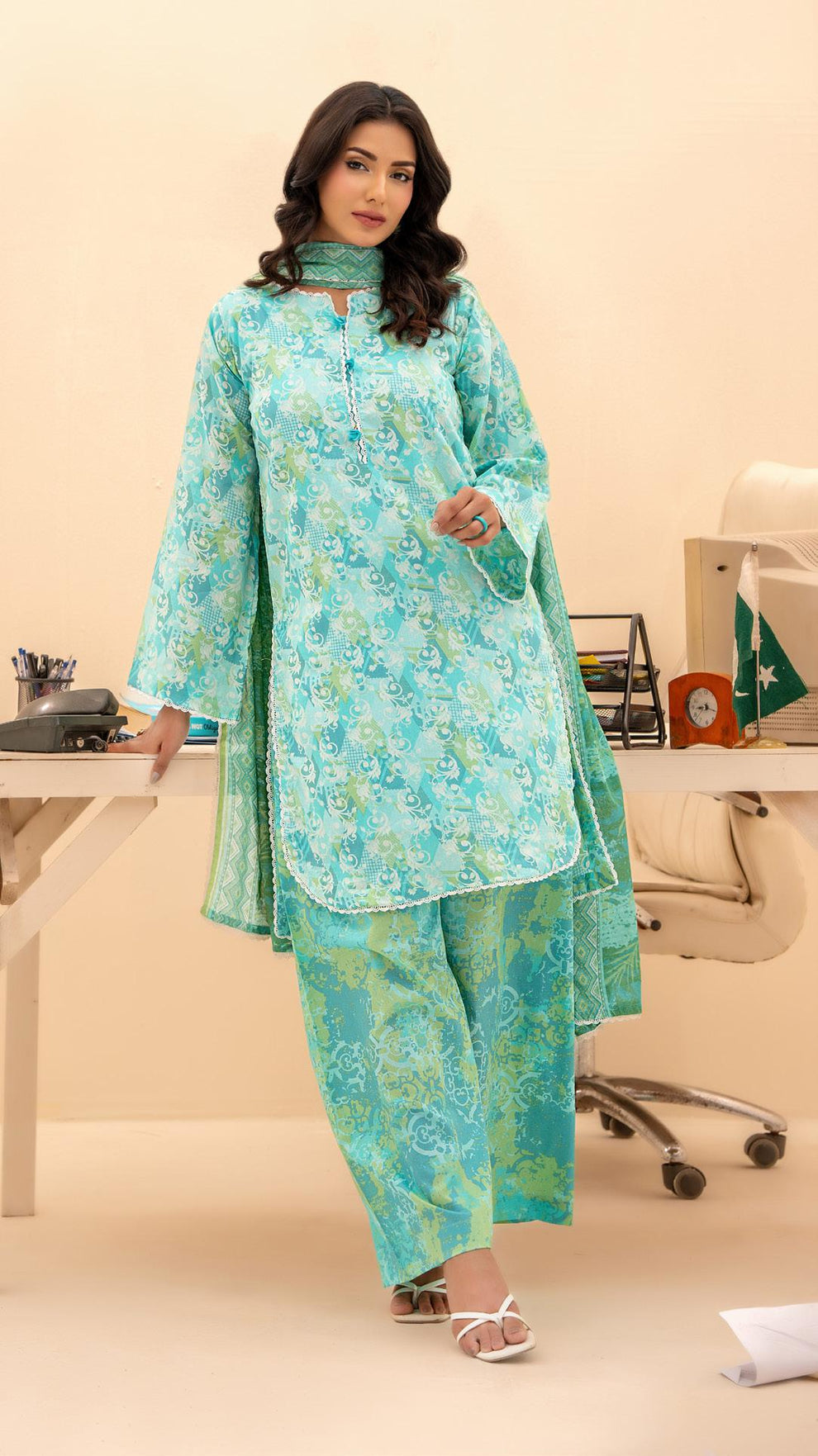Zesh unstitched 3 piece Lawn