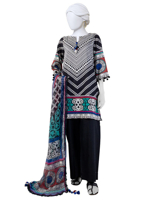 J. Unstitched 3-Piece Lawn