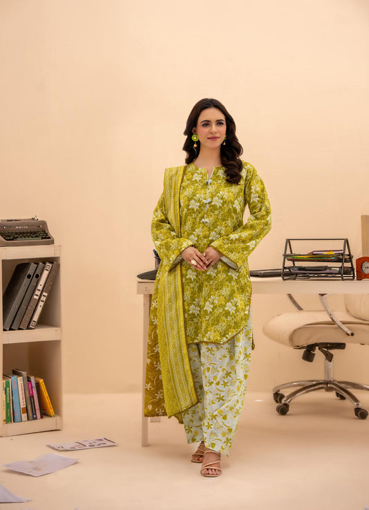 Zesh unstitched 3 Piece Lawn