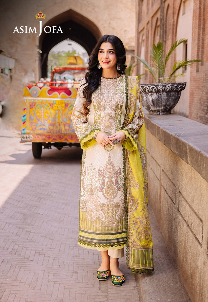 Asim Jofa Prints Unstitched 3 Piece Digital Lawn 