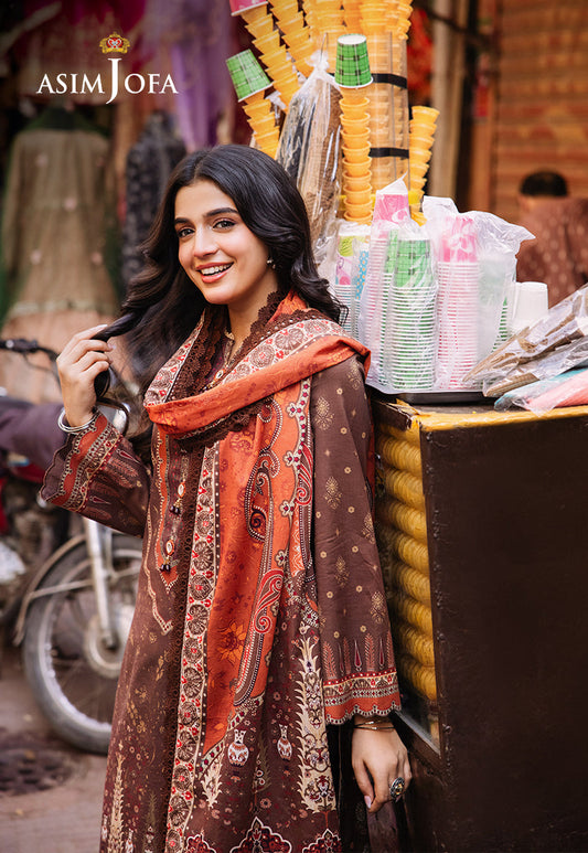 Asim Jofa Prints unstitched 3 Piece Digital Lawn