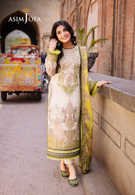 Asim Jofa Prints Unstitched 3 Piece Digital Lawn 