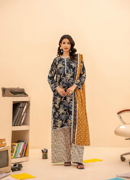 Zesh unstitched 3 piece Lawn