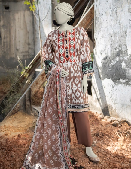 j. Unstitched 3-Piece Lawn