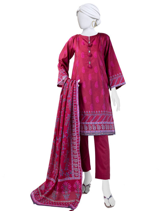 J. unstitched 3 Piece printed Lawn
