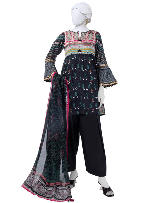 j. Unstitched 3-Piece Lawn